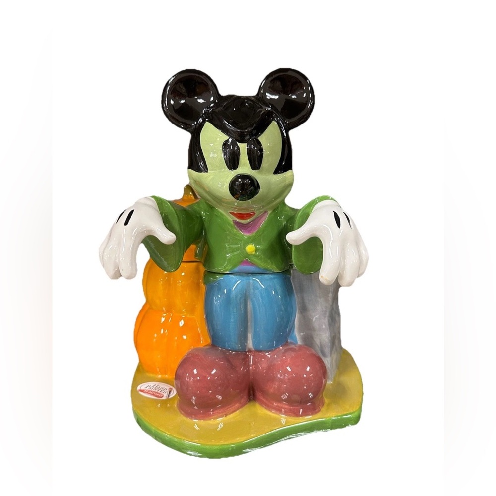 Disney Mickey Mouse Halloween Cookie Jar Canister Frankenstein  12x9x9 New